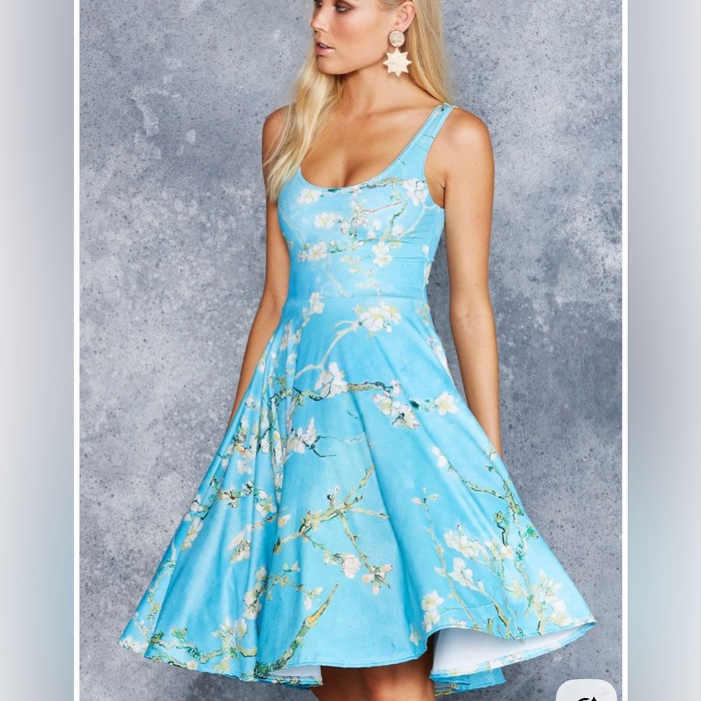 Almond blossom pocket midi dress
